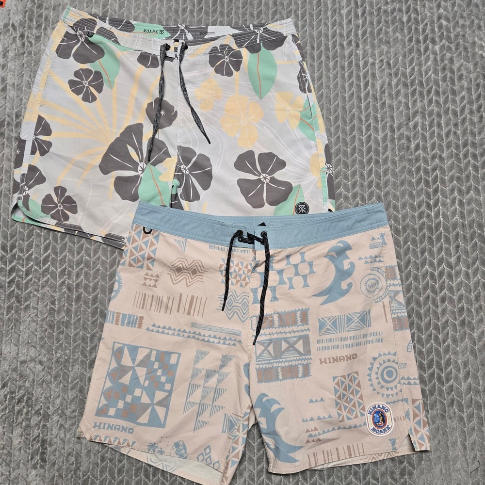 2 Roark Mens Boardshorts Bundle Size 36 The Chiller & Hinano The Passage